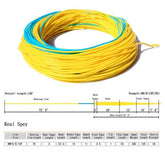 Raprance Spey Fly Line Floating Weight Forward Fly Fishing Lines with Two Welded Loops 125FT WF7/8/9/10/11F